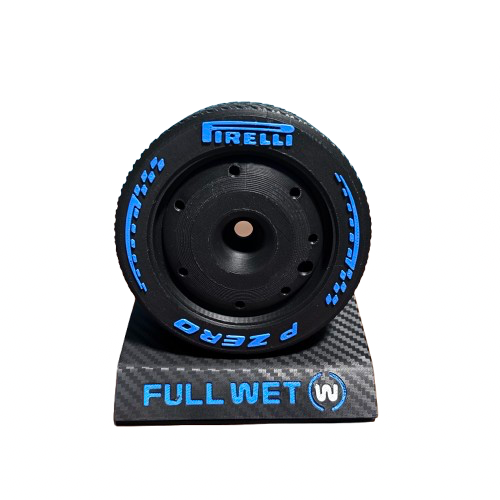 pneu f1 2026 full wet avec socle effet carbone