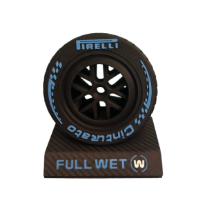 pneu f1 2026 full wet avec socle effet carbone