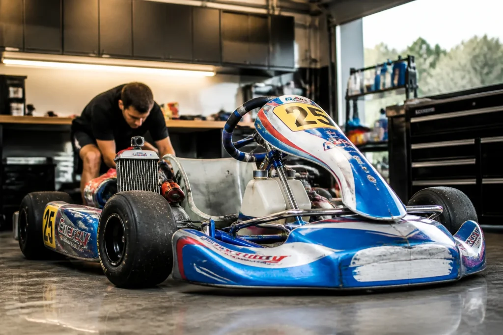 Go kart pret pour la course