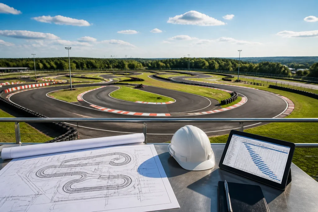 Nouveau circuit de karting planification et construction