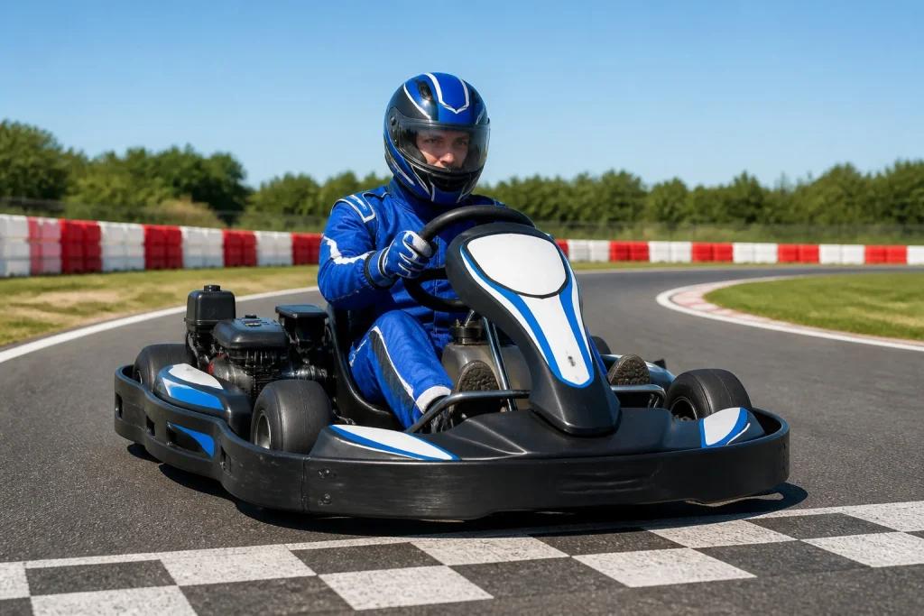 Pilote pret a demarrer en karting