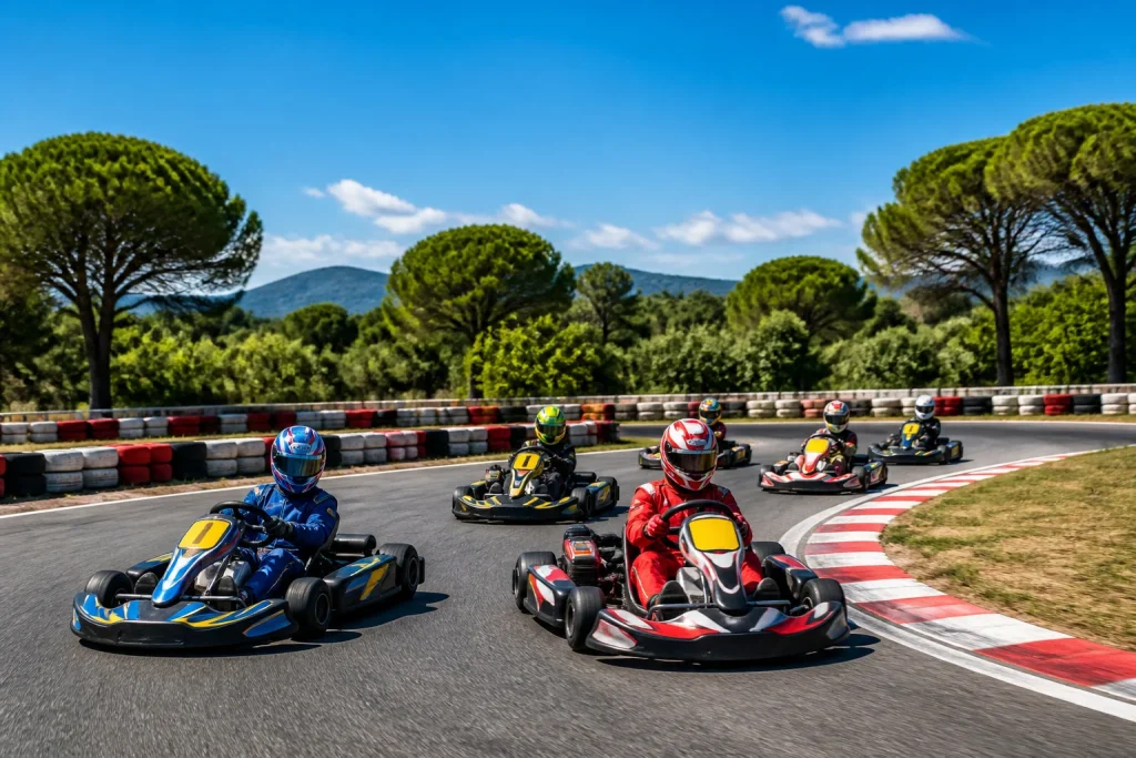 Course de karting sous le soleil varois