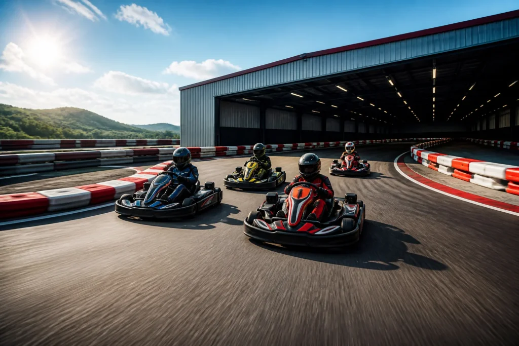 Course de karting vitesse et adrenaline