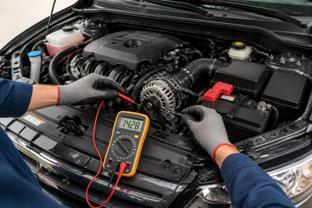 Diagnostic alternateur avec multimetre